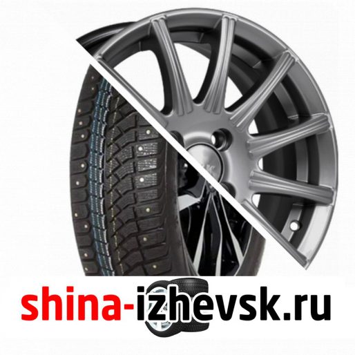 Колесо в сборе Viatti Brina Nordico (V-522) 185/60 R14 T 82 + КиК Сиеста 5.5xR14 4×100 ET35 DIA67.1 Темно-серый в Ижевске